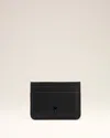 Ami Alexandre Mattiussi Black Smooth Leather Ami De Coeur Card Holder Black In Black