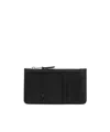 Ami Alexandre Mattiussi Black Smooth Leather Ami De Coeur Zipped Card Holder