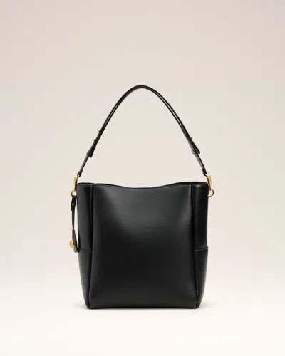 Ami Alexandre Mattiussi Black Smooth Leather Carrousel Bucket Bag Black