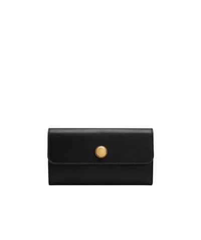 Ami Alexandre Mattiussi Black Smooth Leather Carrousel Continental Wallet