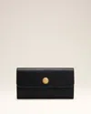 Ami Alexandre Mattiussi Black Smooth Leather Carrousel Continental Wallet Black In Black