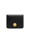 Ami Alexandre Mattiussi Black Smooth Leather Carrousel Folded Wallet In Black