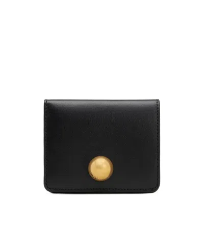 Ami Alexandre Mattiussi Black Smooth Leather Carrousel Folded Wallet