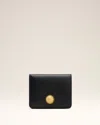 Ami Alexandre Mattiussi Black Smooth Leather Carrousel Folded Wallet Black In Black
