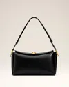 Ami Alexandre Mattiussi Medium Carrousel Magnetic-closure Smooth Leather Bag In Black