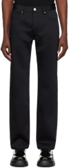 Ami Alexandre Mattiussi Black Straight-leg Trousers In Black/001