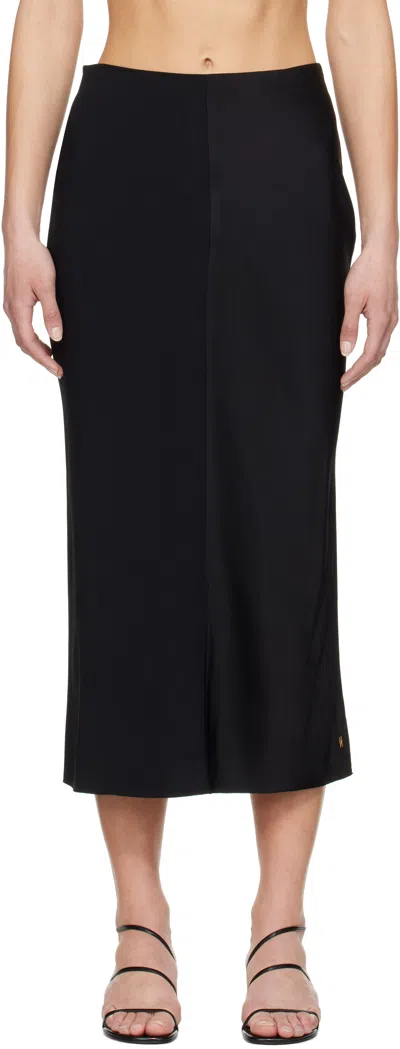Ami Alexandre Mattiussi Black Straight Midi Skirt Black