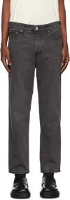 Ami Alexandre Mattiussi Ami Alexandre Matiussi Loose Jeans With Straight Cut In Black/001