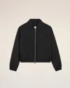 Ami Alexandre Mattiussi Black Technical Canvas Zipped Jacket Black In Black