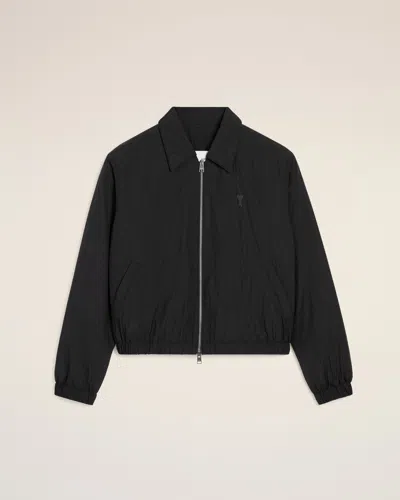 Ami Alexandre Mattiussi Black Technical Canvas Zipped Jacket Black
