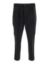 Ami Alexandre Mattiussi Black Trousers With Rear Pockets In Wool Man In Black