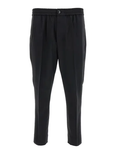 Ami Alexandre Mattiussi Black Trousers With Rear Pockets In Wool Man