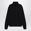 Ami Alexandre Mattiussi Ami Paris Ami De Coeur Merino Wool Turtleneck Sweater