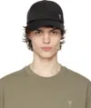 Ami Alexandre Mattiussi Black Twill Ami De Coeur Stud Cap Black In 001 Wool Gabardine B