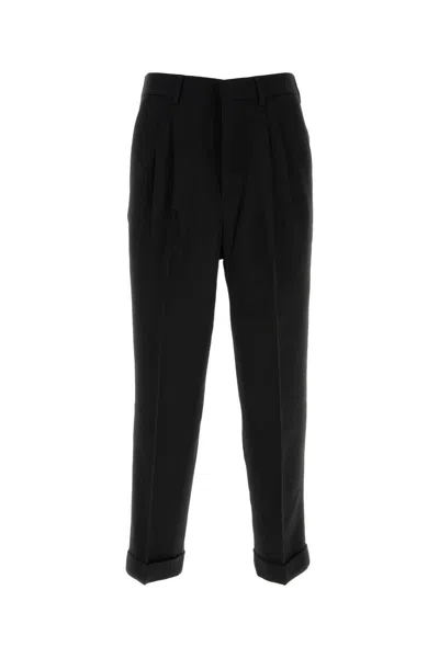 AMI ALEXANDRE MATTIUSSI BLACK TWILL PANT