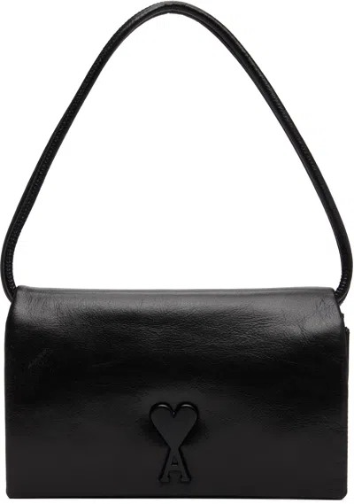 Ami Alexandre Mattiussi Black Voulez-vous Wallet On Strap Bag