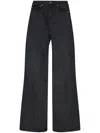 Ami Alexandre Mattiussi Ami Wide Leg Cotton Trousers With Front Pockets In Black