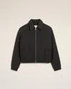 Ami Alexandre Mattiussi Black Technical Canvas Zipped Jacket Black In Black