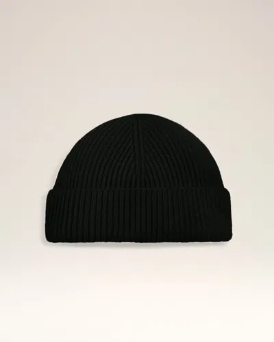 Ami Alexandre Mattiussi Black Wool Ami Leather Label Beanie Black