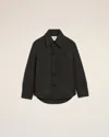 Ami Alexandre Mattiussi Wool Jacket With Long Sleeves And Buttoned Cuffs In Black