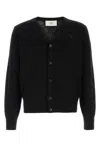 Ami Alexandre Mattiussi V-neckline Cardigan With Ribbed Cuffs And Hem In Black
