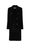 AMI ALEXANDRE MATTIUSSI BLACK WOOL COAT