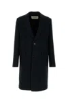 Ami Alexandre Mattiussi Ami Paris Single-breasted Long Coat In Black