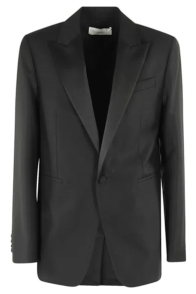 Ami Alexandre Mattiussi Black Wool Crepe Tuxedo Jacket