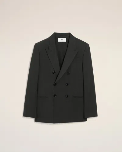 Ami Alexandre Mattiussi Black Wool Double Breasted Jacket Grey