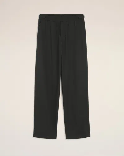 Ami Alexandre Mattiussi Black Wool Elasticated Trousers Grey In Gray