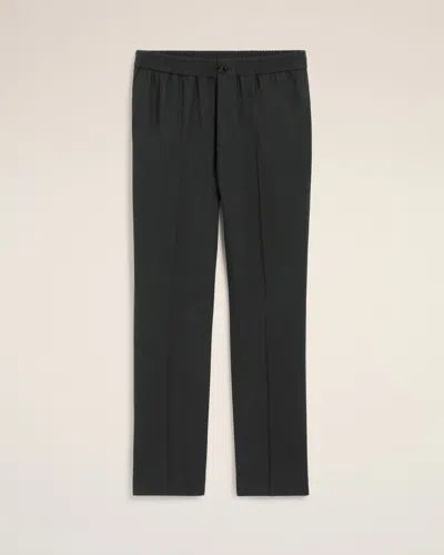 Ami Alexandre Mattiussi Black Wool Elasticated Waist Trousers Grey