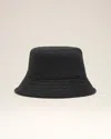 Ami Alexandre Mattiussi Black Wool Embossed Ami De Coeur Bucket Hat Grey In Gray