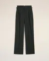 Ami Alexandre Mattiussi Wool High Waist Wide Pants In Gray