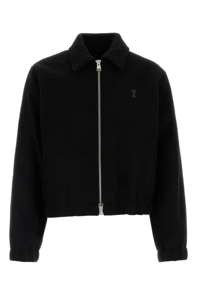 Ami Alexandre Mattiussi Adc Zipped Wool Jacket In Black