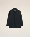 Ami Alexandre Mattiussi Black Wool Long Oversized Shirt Grey In Gray