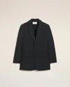 Ami Alexandre Mattiussi Black Wool Loose Double Breasted Jacket
