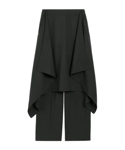 AMI ALEXANDRE MATTIUSSI BLACK WOOL SKIRT TROUSERS