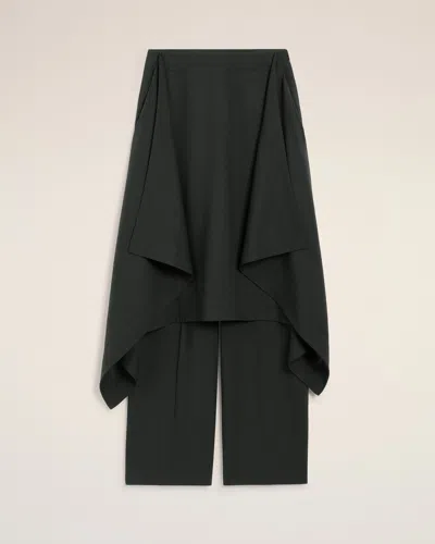 Ami Alexandre Mattiussi Black Wool Skirt Trousers Grey In Gray