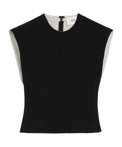 Ami Alexandre Mattiussi Ami Paris Sleeveless Top In Black