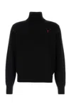 Ami Alexandre Mattiussi Midnight Blue Wool Sweater In Black