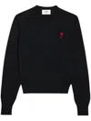 Ami Alexandre Mattiussi Ami Paris Ami De Coeur Black Crew-neck Sweatshirt Women