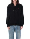 Ami Alexandre Mattiussi Ami Paris De Coeur Zipped Hoodie