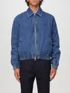 Ami Alexandre Mattiussi Adc Denim Zipped Jacket In Blau