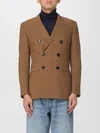 Ami Alexandre Mattiussi Ami Double-breasted Light Wool Twill Blazer In Brown