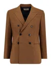 Ami Alexandre Mattiussi Ami Paris Men Double-breasted Blazer In Brown