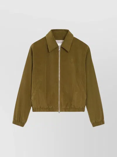 AMI ALEXANDRE MATTIUSSI BLAZER WITH ELASTICATED CUFFS AND HEM