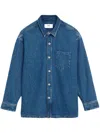 AMI ALEXANDRE MATTIUSSI BLUE AMI DE COEUR DENIM JACKET