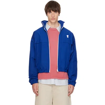 Ami Alexandre Mattiussi Blue Ami De Coeur Windbreaker Jacket