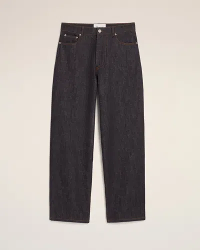 Ami Alexandre Mattiussi Blue Baggy-fit Cotton Jeans Blue In Indigo