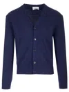 Ami Alexandre Mattiussi Blue Cashmere And Wool Cardigan In Blue